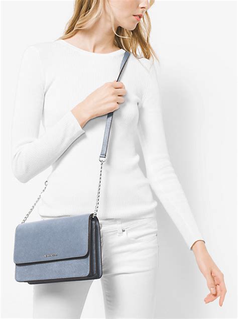 michael kors large saffiano crossbody bag|michael kors large daniela crossbody.